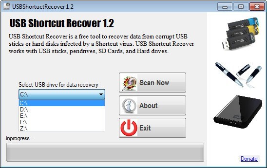 USB Shortcut Recover - Screenshot #2
