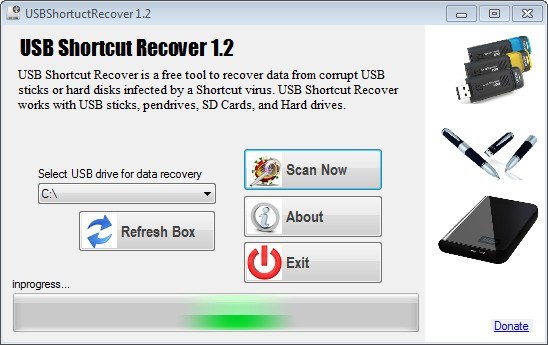 USB Shortcut Recover - Screenshot #1