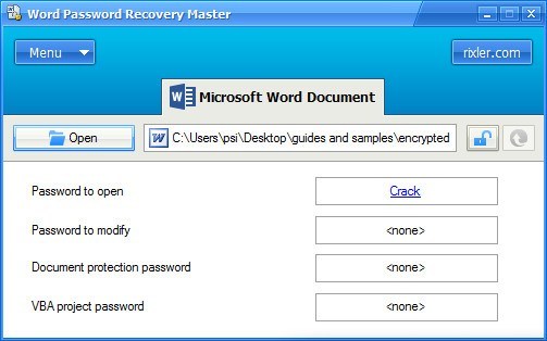 Word Password Recovery Master - Screenshot #8