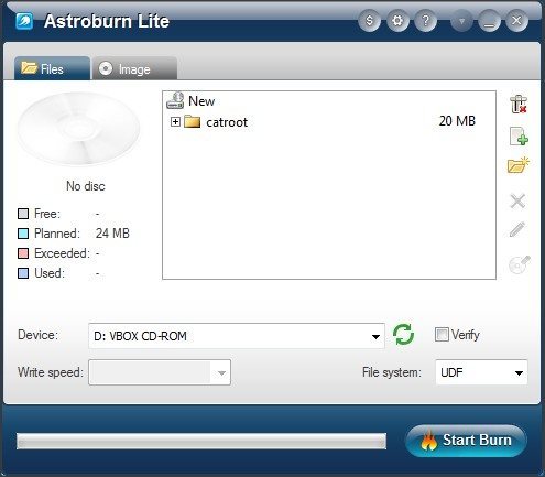 Astroburn lite как записать образ на диск