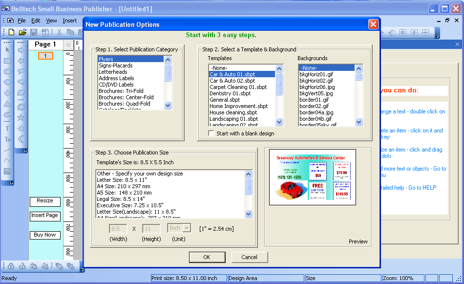 Belltech Small Business Publisher - Screenshot #3