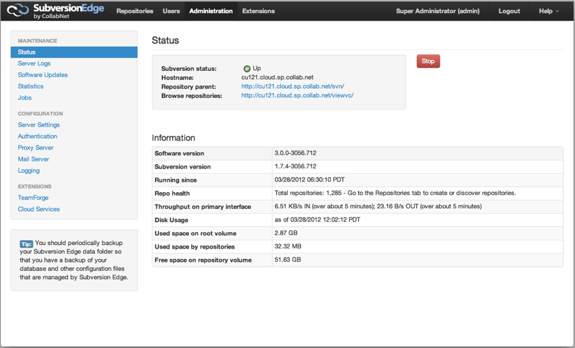 Subversion Edge - Screenshot #2