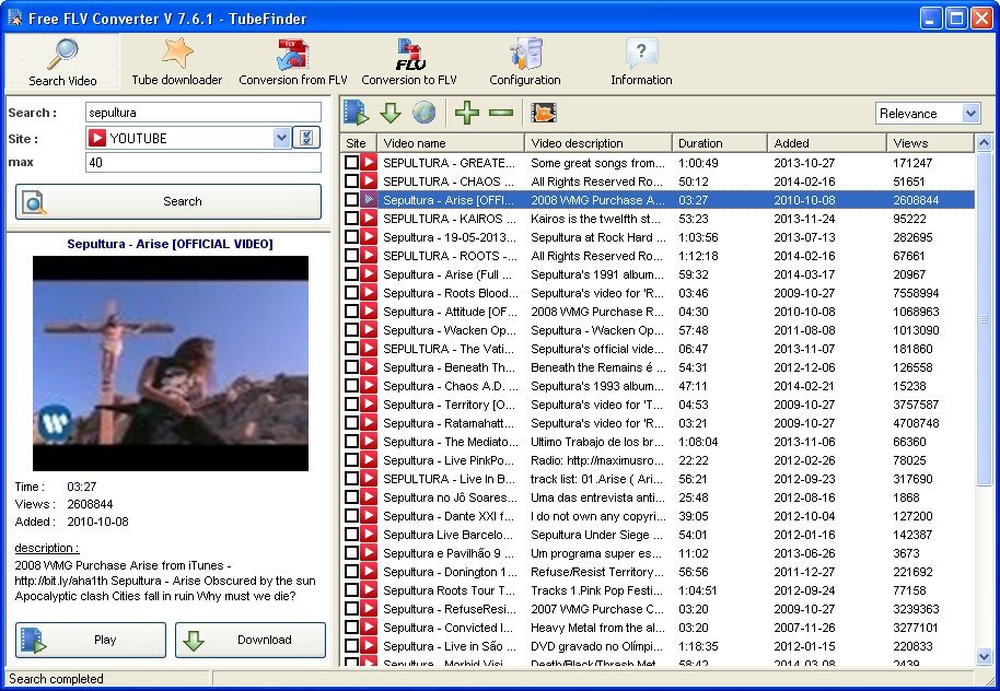 Free FLV Converter - Screenshot #1