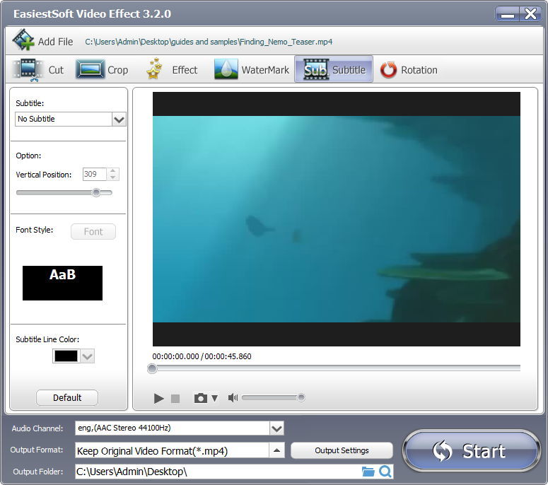 EasiestSoft Movie Editor - Screenshot #14