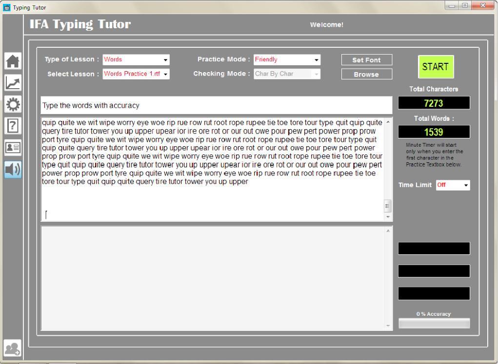 IFA Typing Tutor - Screenshot #2