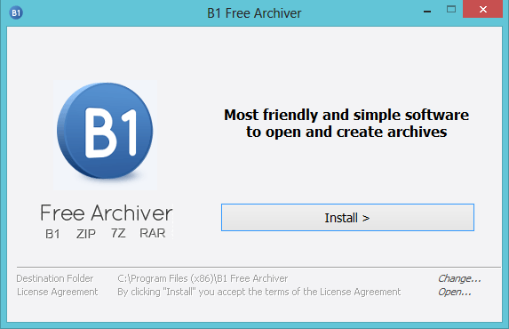 b1 archiver fullversion not zip
