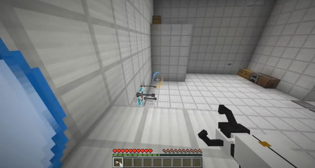 MINECRAFT Portal gun mod - Screenshot #1