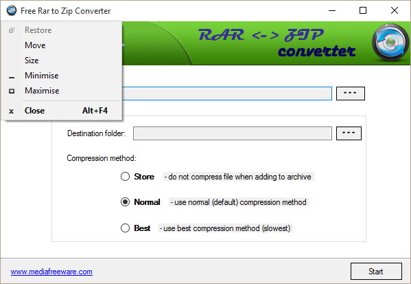 rar to zip file converter