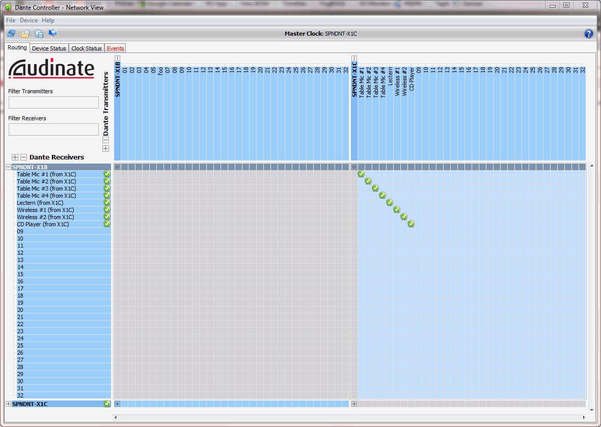 Dante Control and Monitoring - Screenshot #1