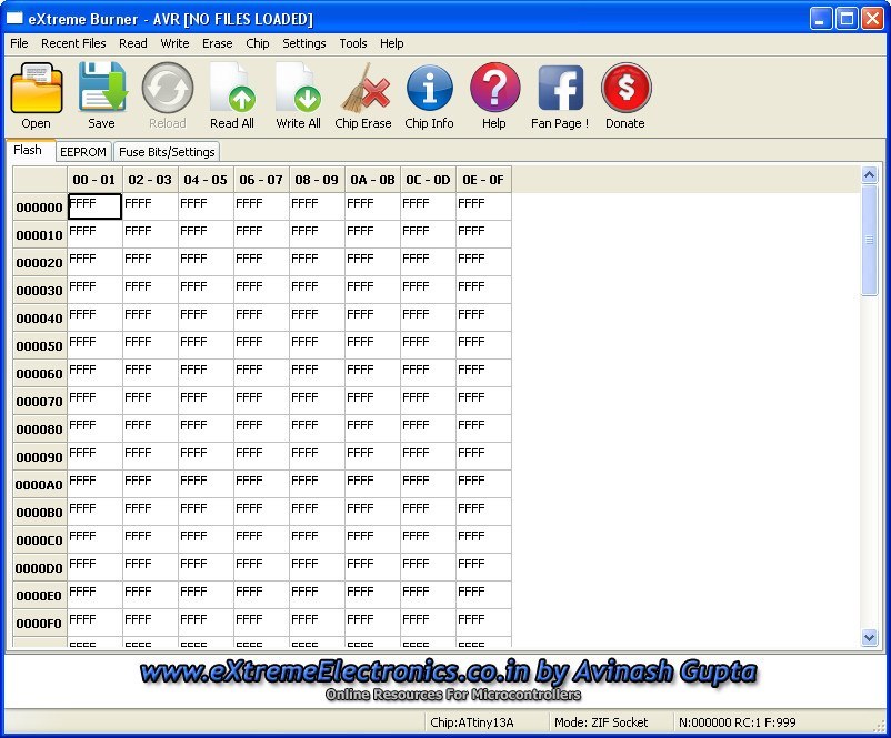 eXtreme Burner - AVR - Screenshot #1