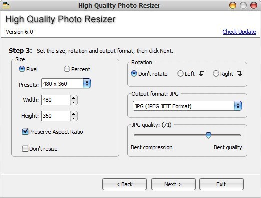 High Quality Photo Resizer - Screenshot #1