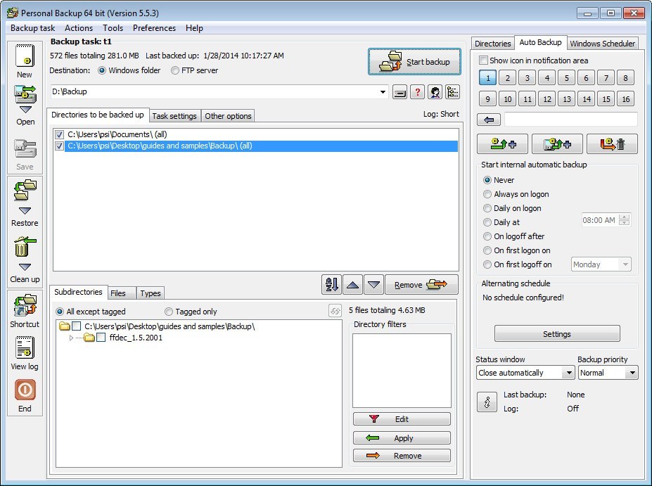 Personal Backup - Screenshot #10