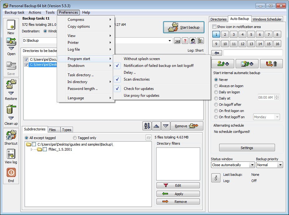 Personal Backup - Screenshot #9