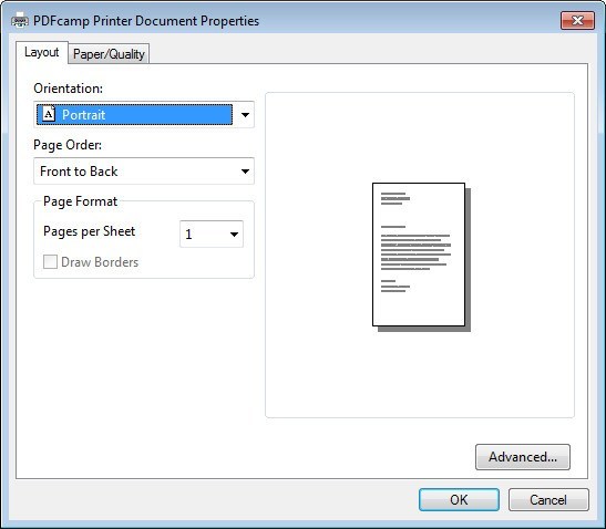 VeryPDF PDFcamp Printer - Screenshot #3