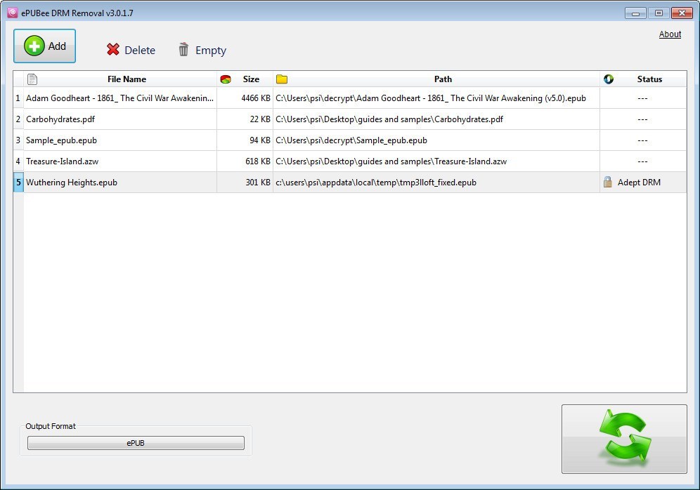 ePUBee DRM Removal - Screenshot #8