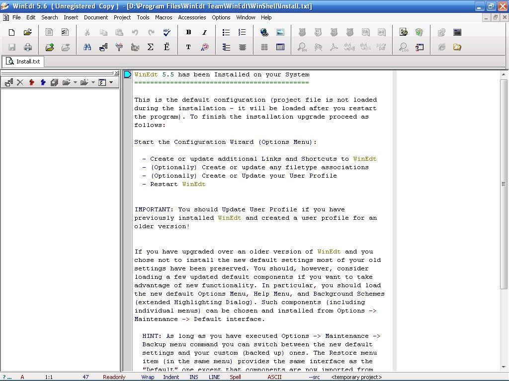 WinEdt - Screenshot #19