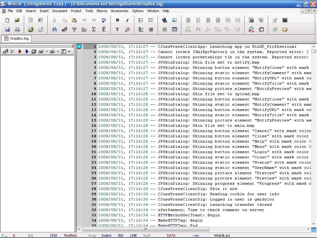 WinEdt - Screenshot #18