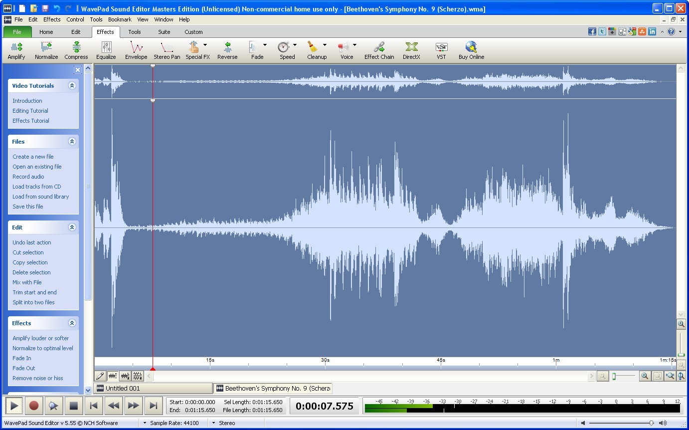 NCH WavePad Audio Editor 17.66 download the new version for ipod