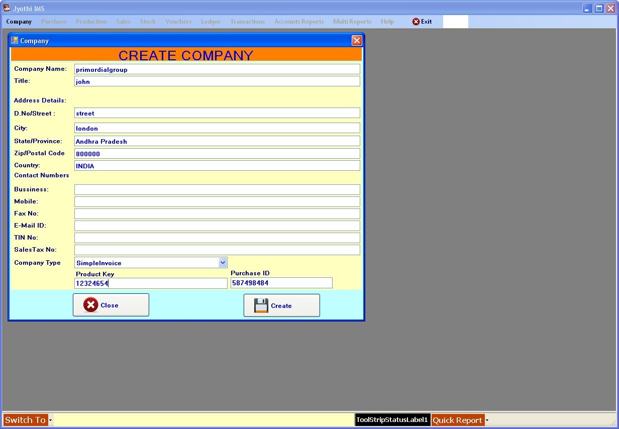 Jyothi IMS - Screenshot #1