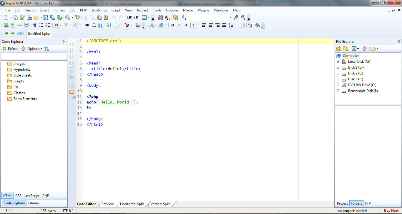 Rapid PHP - Screenshot #1
