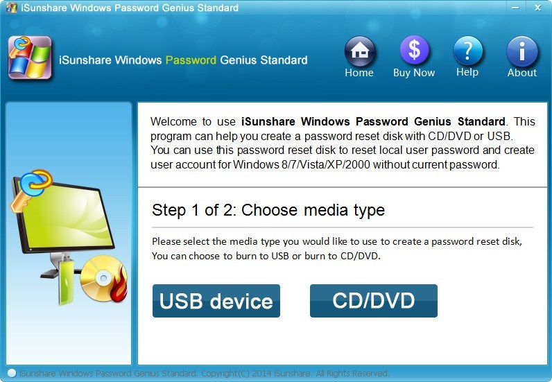 iSunshare Windows Password Genius Advanced - Screenshot #2
