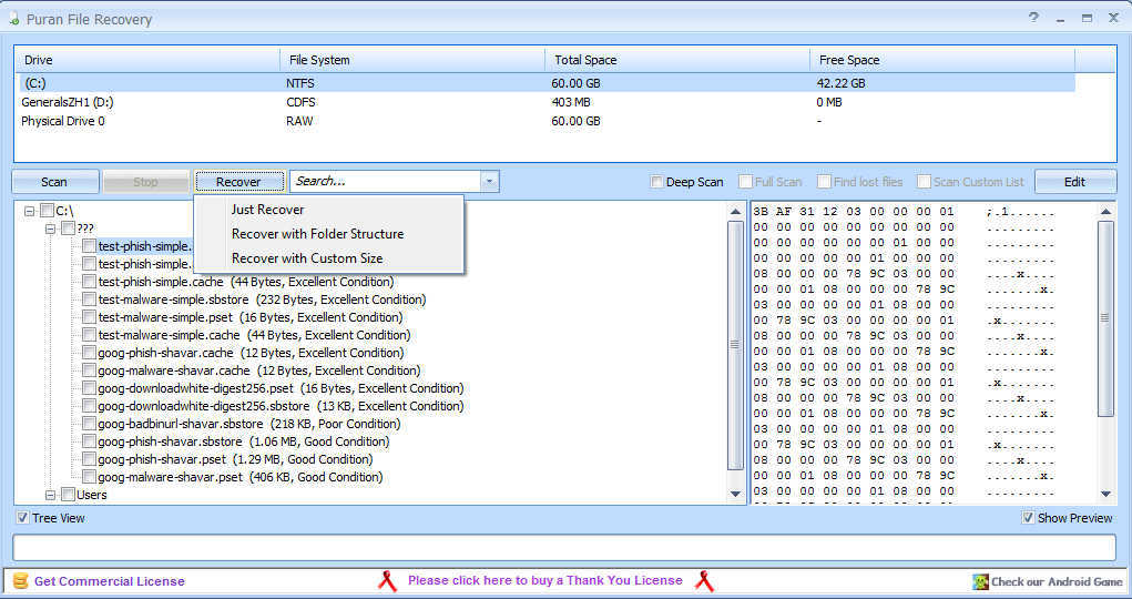 puran file recovery