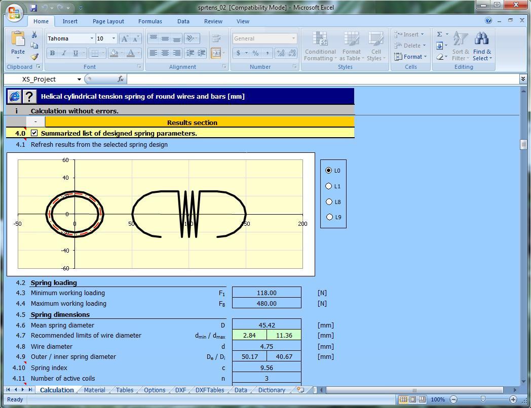 MITCalc-Springs - Screenshot #1