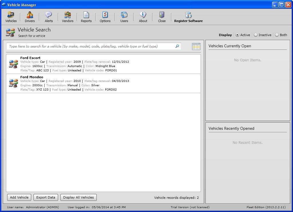 Vehicle Manager Fleet download for free SoftDeluxe