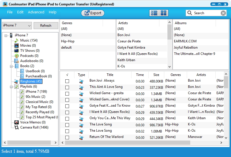 Coolmuster iPad iPhone iPod to Computer Transfer - Screenshot #1