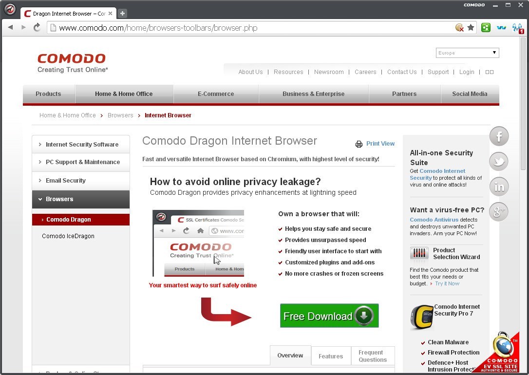 Comodo Dragon Internet Browser - Screenshot #12