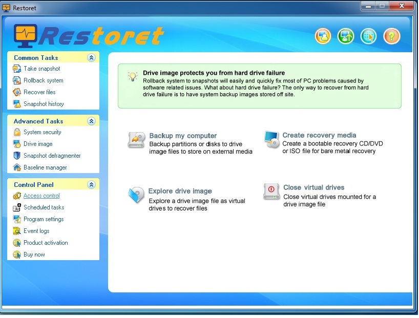 Restorec Restoret download for free - SoftDeluxe