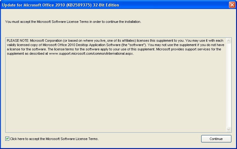 Update for Microsoft Office 2010 (KB2589375) 32-Bit Edition - Screenshot #1