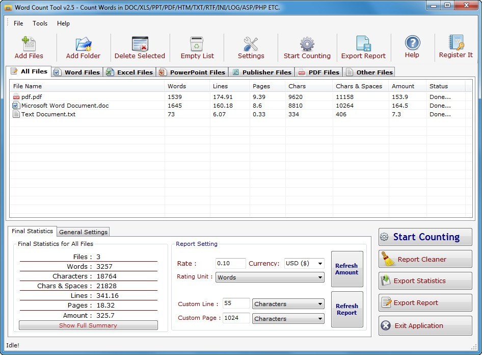 Word Count Tool - Screenshot #1