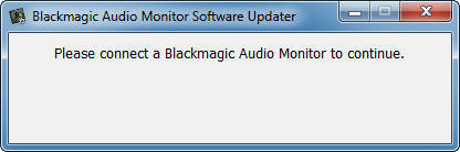 Blackmagic Audio Monitor Software Update - Screenshot #1