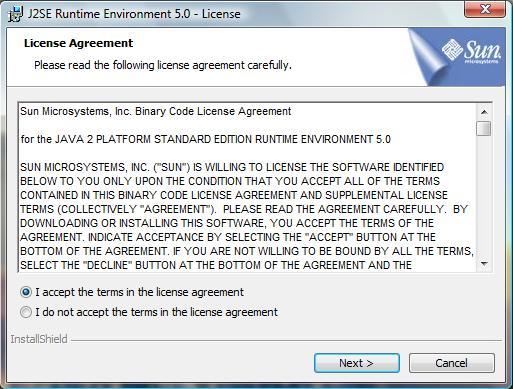 J2SE Runtime Environment Update - Screenshot #1