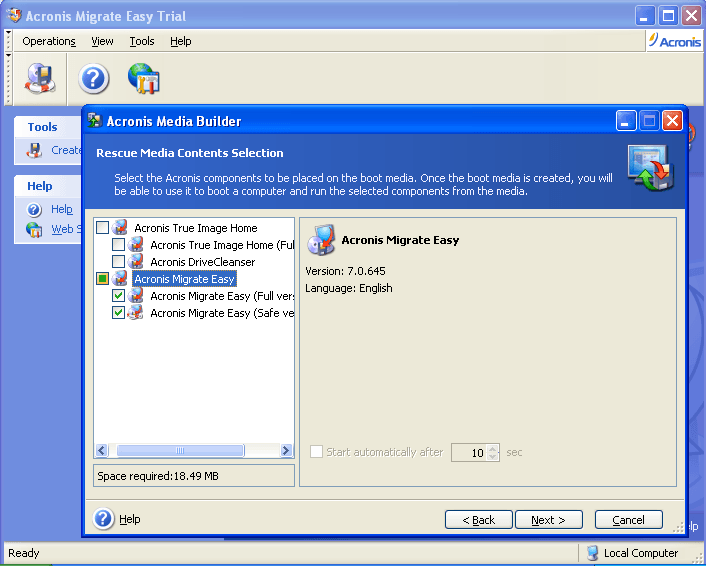 Acronis Migrate Easy latest version Get best Windows software