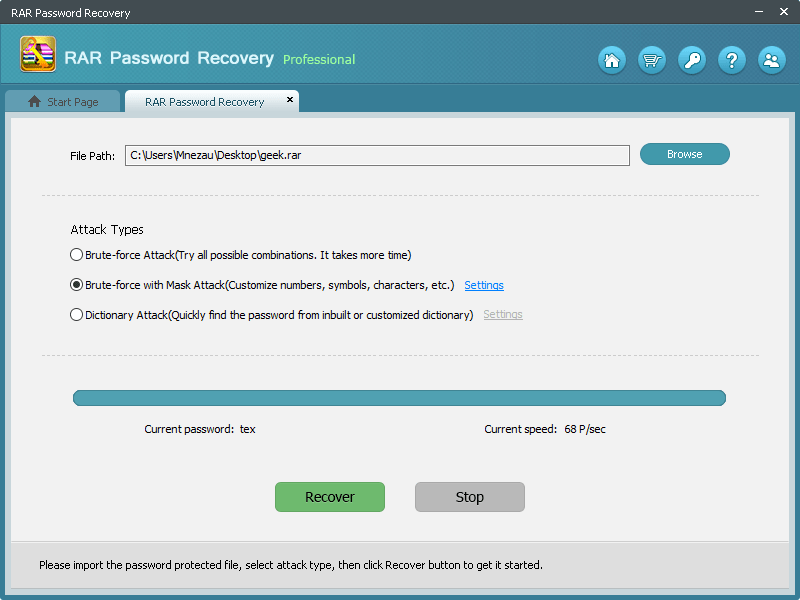 rar password recovery free