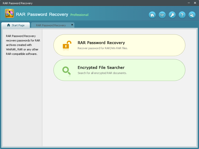 RAR Password Recovery Professional - Screenshot #1