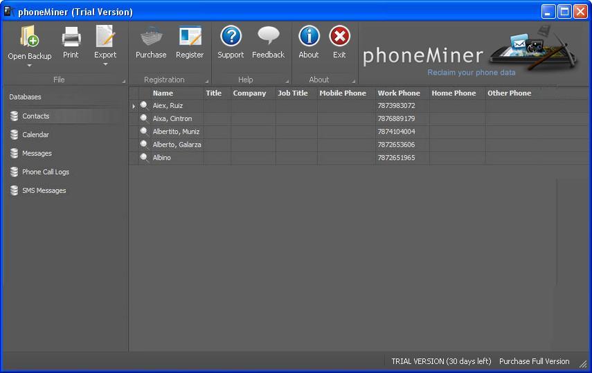 phoneMiner - Screenshot #3