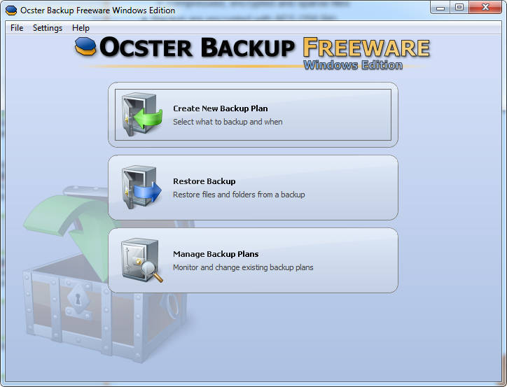 Ocster Backup Freeware Windows Edition - Screenshot #1