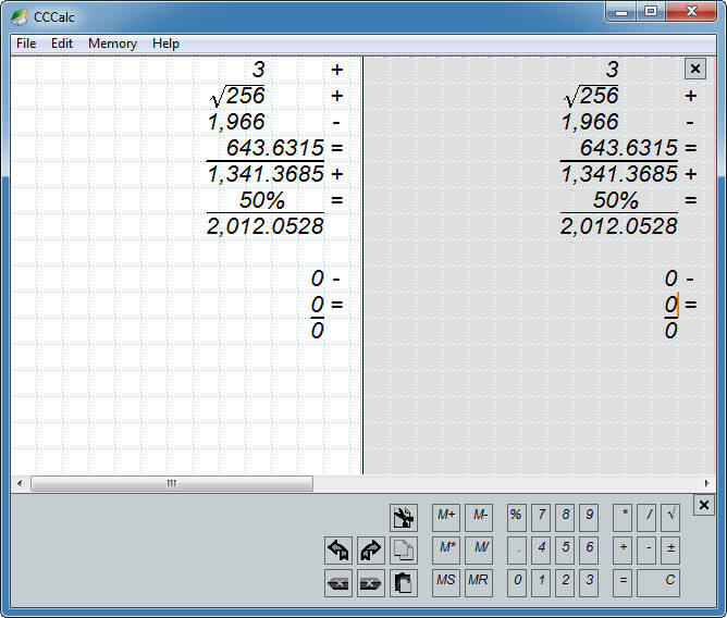 CCCalc - Screenshot #1