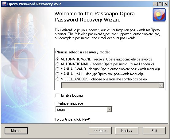 Opera password recovery как пользоваться