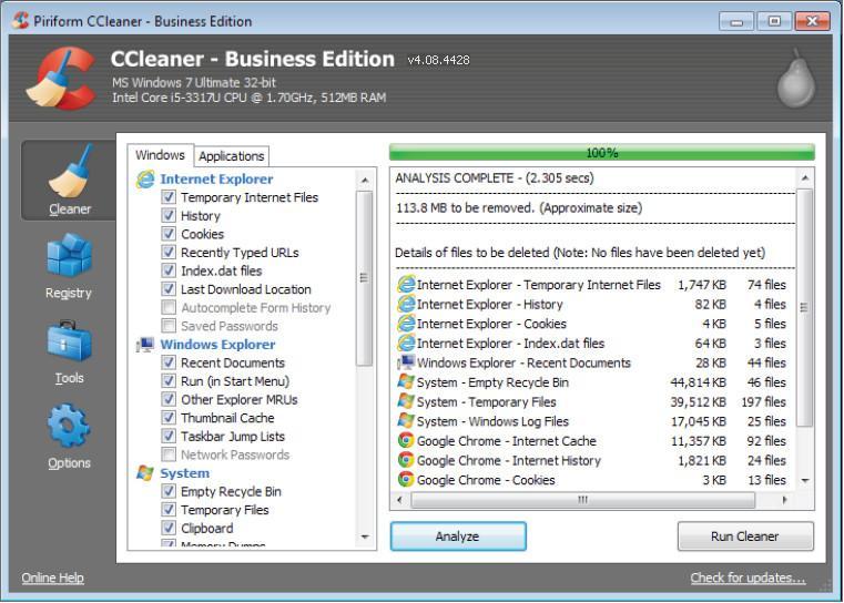 Ccleaner Business Edition - Screenshot #2