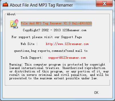 File And MP3 Tag Renamer - Screenshot #1