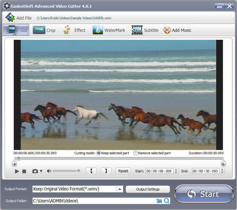 EasiestSoft Movie Editor - Screenshot #6