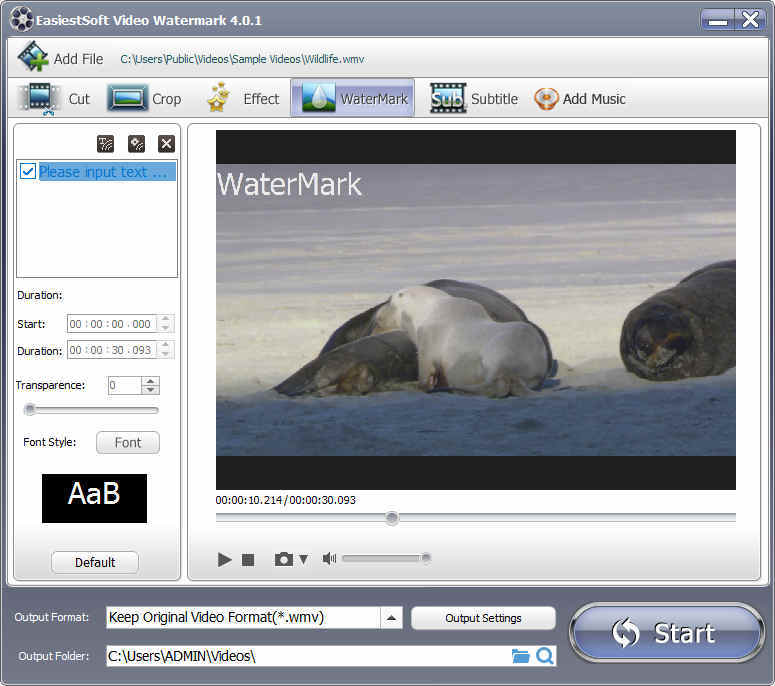 EasiestSoft Movie Editor - Screenshot #1