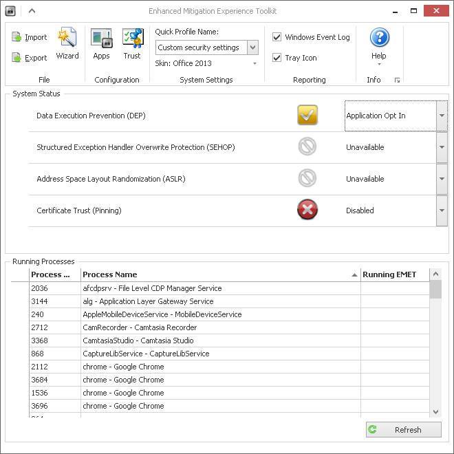 Enhanced Mitigation Experience Toolkit (EMET) - Screenshot #7