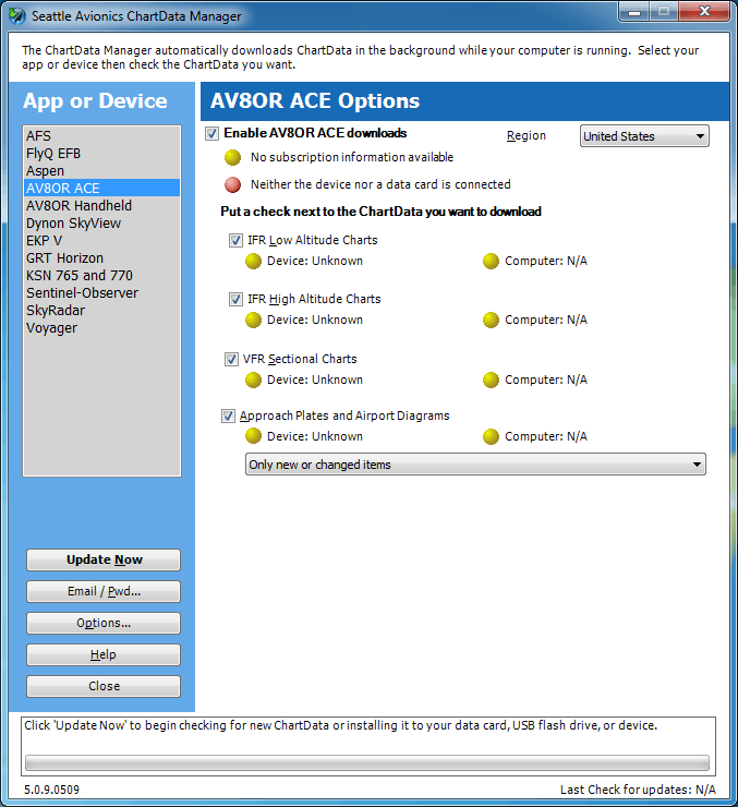 Seattle Avionics Data Manager - Screenshot #2