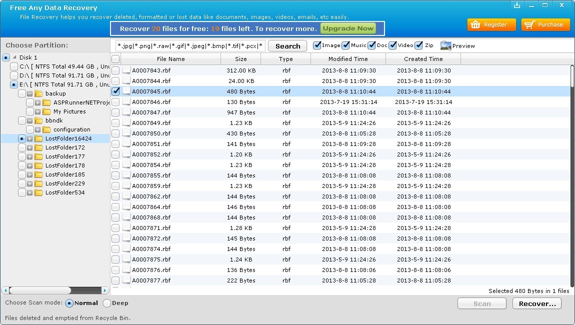 Free Any Data Recovery - Screenshot #16