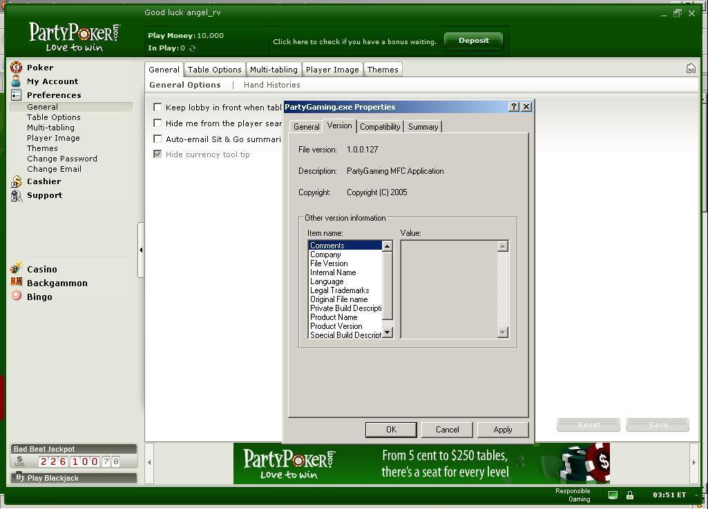 PartyPoker - Screenshot #1